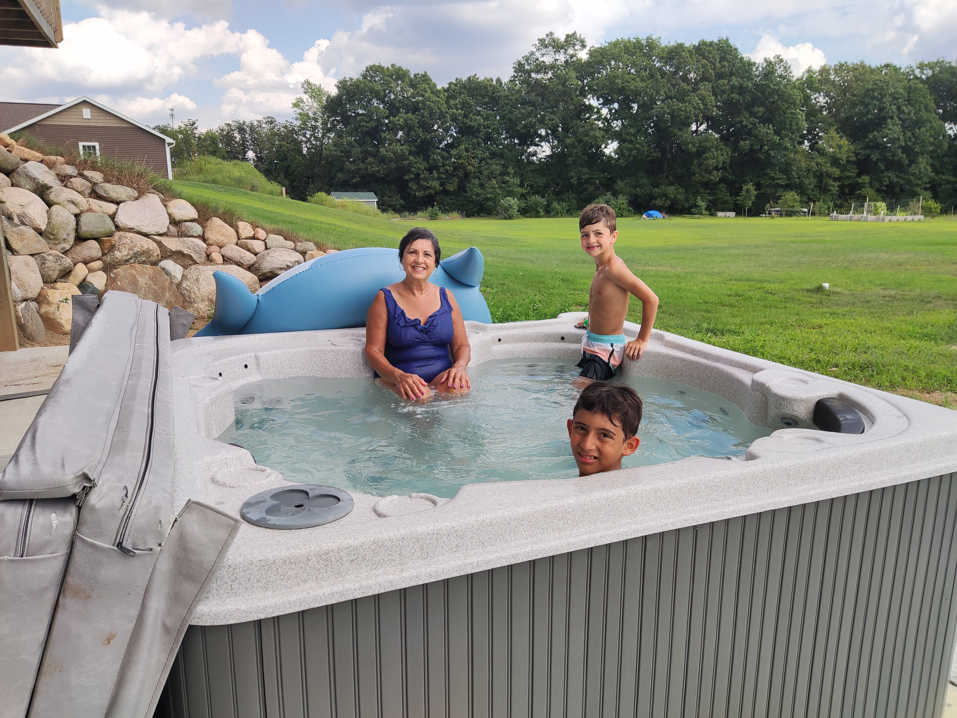 Grandma with the kids